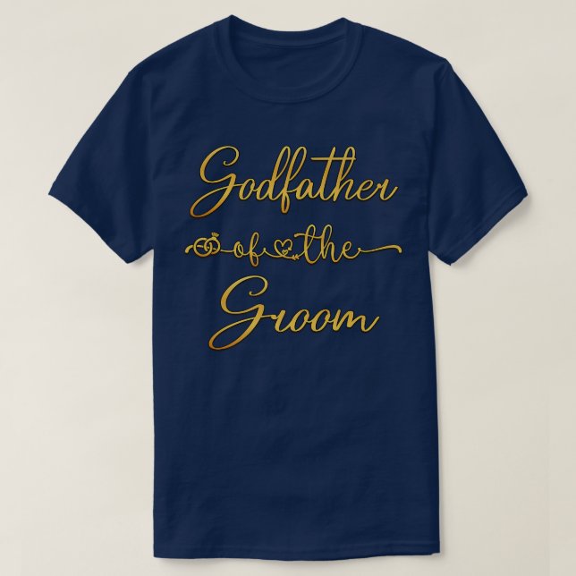 Bröllopsfestens gudfar till honom t shirt (Design framsida)