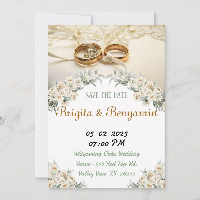 Bröllopsfester. Julkort (Framsida)