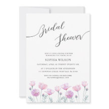 Bröllopsfestinbjudan med ömtåliga blommor.