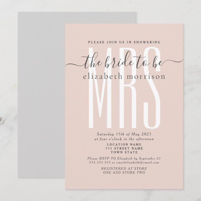 Bröllopsfestinbjudan med rosenskärmskrift inbjudningar (Fram/baksida)