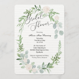 Bröllopsfestinladning Grönska och rodnad Inbjudningar