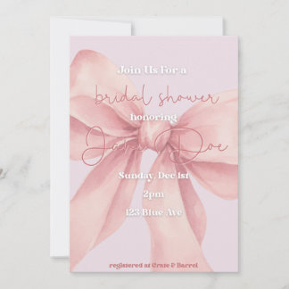 Bröllopsfestinladning med rosa tema