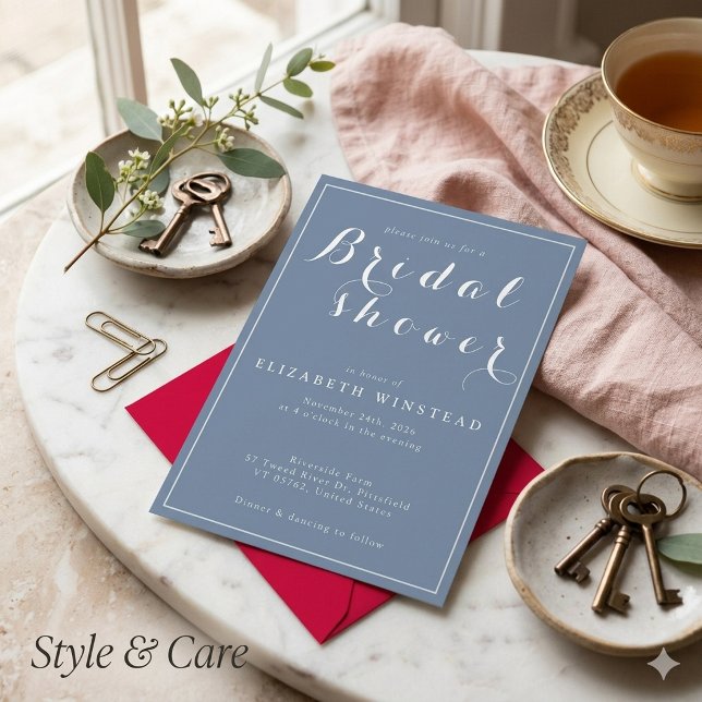 Bröllopsfestinladning - Vacker & Elegant Inbjudningar (Bridal Shower Invitation - Beautiful & Elegant)