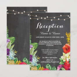 Bröllopsfestkort Aloha Luau Tropisk Inbjudningar