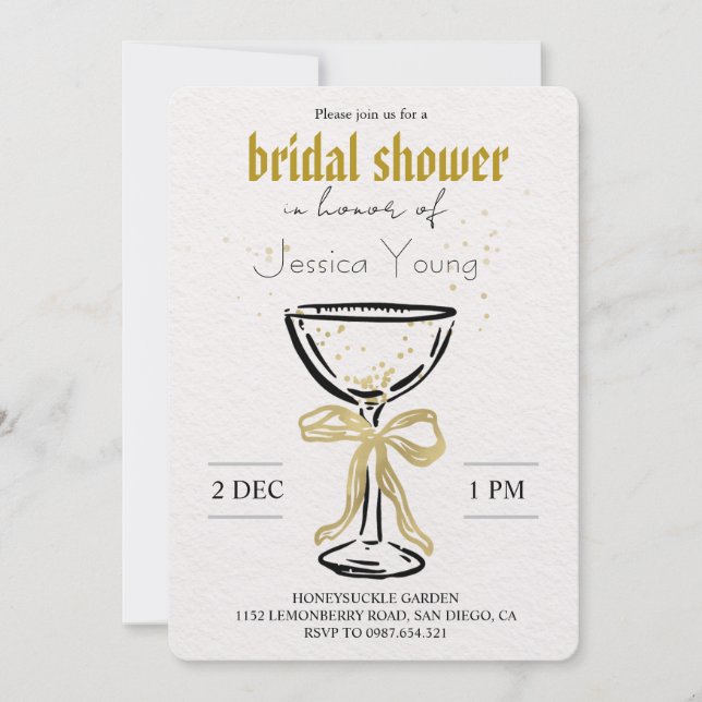 Bröllopsfirande & Cocktail Ring brud  Inbjudningar (Framsida)
