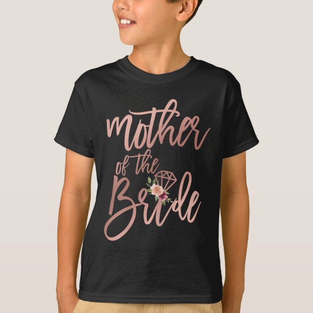 Bröllopsfirande för mamma från brud Mor till brude T Shirt (Framsida)