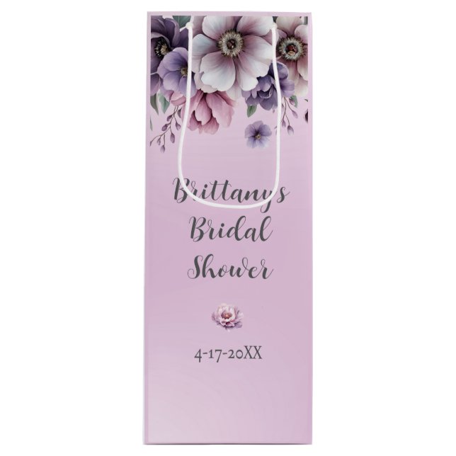 Bröllopsfirande Lavendel Akvarell Blommig (Framsidan)