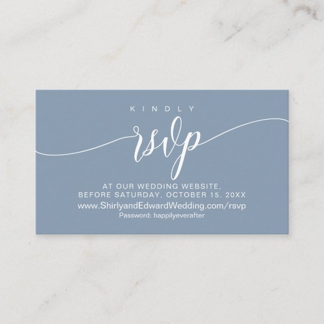Bröllopsfirande Online RSVP, Modern  Tilläggskort (Framsida)