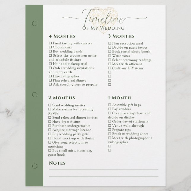Bröllopsfixaren 4 månader - 1 veckors tidslinjefli (Framsida)