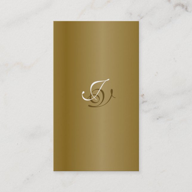 Bröllopsfixaren Affärskort Monogram Guld White Visitkort (Framsida)