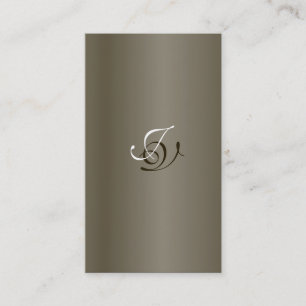 Bröllopsfixaren Affärskort Monogram Pewter Visitkort