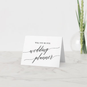 Bröllopsfixaren elegant Black Calligraphy Frieri Kort