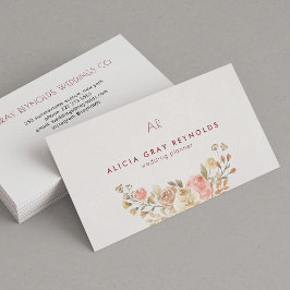 Bröllopsfixaren för Blommigt av vattenfärg i klass Visitkort