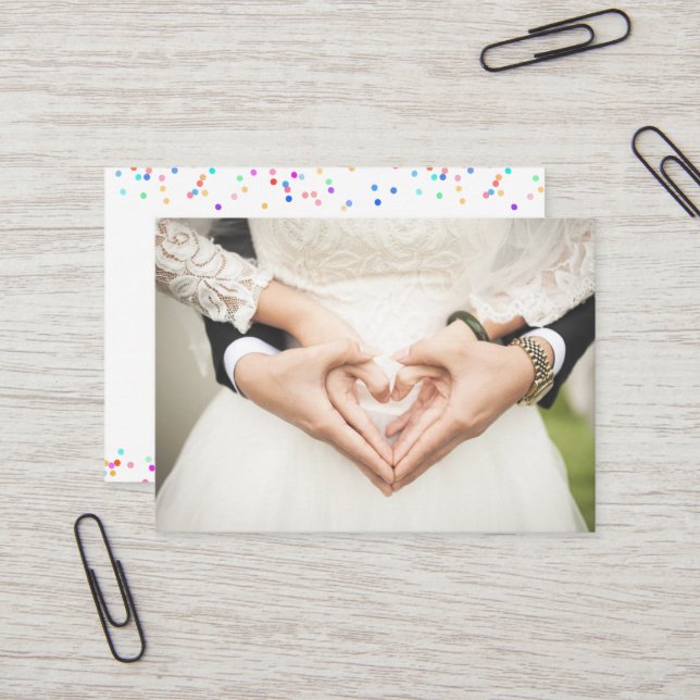 Bröllopsfixaren/fotograf Visitkort (Fram/Back In Situ)