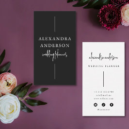 Bröllopsfixaren Modern Typografi, svart och vit Visitkort