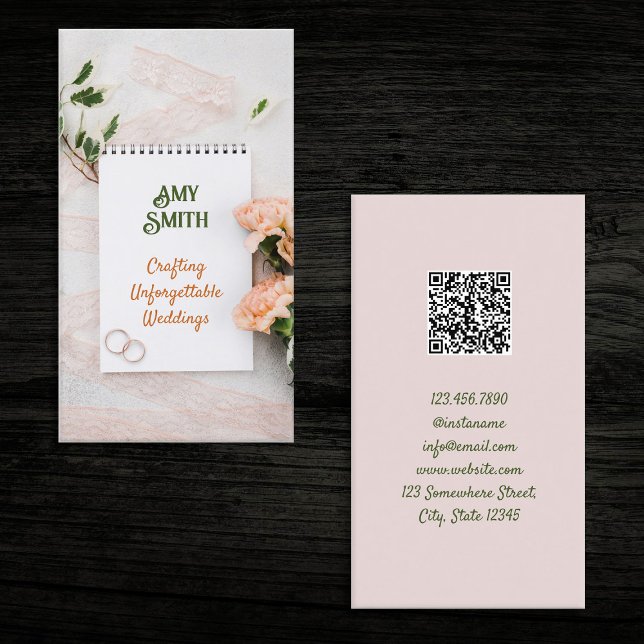 Bröllopsfixaren QR-Affärskort Visitkort (Wedding Planner QR Business Cards)