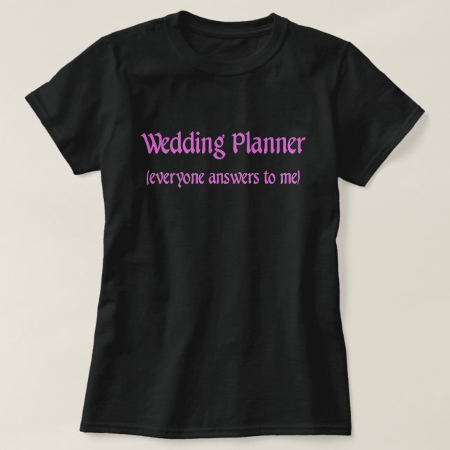 Bröllopsfixaren Tee Shirt (Design framsida)