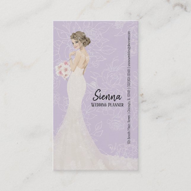 Bröllopsfixaren väljer bakgrund färg visitkort (Framsida)