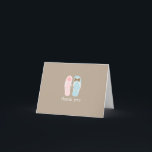 Bröllopsflipflops vikta tack kort<br><div class="desc">Flip flops bröllop tack kort.</div>