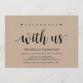 Bröllopsflykt, fira med oss Inbjudningar