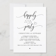 Bröllopsflykt, Lycklig För Evigt Festinbjudan