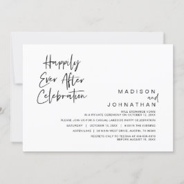 Bröllopsflykt, Lycklig För Evigt Firande  Inbjudningar