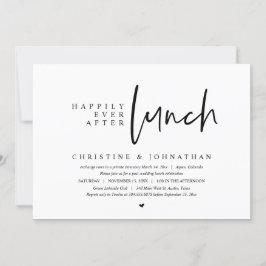 Bröllopsflykt, Lycklig För Evigt Lunchfest Inbjudningar