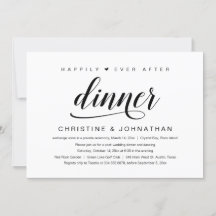 Bröllopsflykt, Lycklig För Evigt Middag