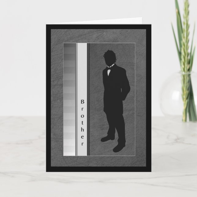 Bröllopsförfrågan till Bror som Förste Man Inbjudan (Framsida)