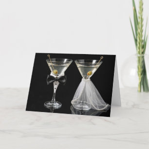 Bröllopsförlovning Martini Cocktails Kort