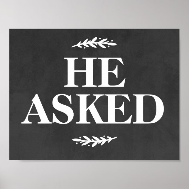 Bröllopsförlovningsfoto Rekvisita Tecken Han Fråga Poster (Framsidan)