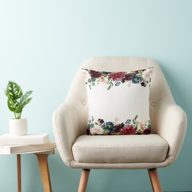 Bröllopsförmån för Blåblommor och Blåblommor Kudde (Stol)