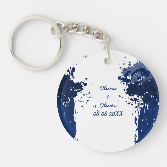 Bröllopsförmån för royalet Blue Keychain (Framsidan)