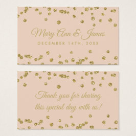 Bröllopsförmån Märkre Guld Glitter Konfetti  Ro Visitkort