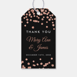 Bröllopsförmån Märkre Ro Guld Glitter Presentetikett