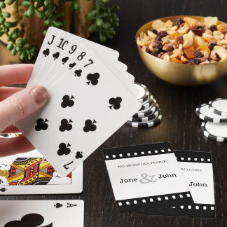 Bröllopsförmånen "Ingen mer Solitaire" Kortlek