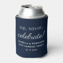 Bröllopsförmånen Sip Savor Celebrate Navy Blue Fun
