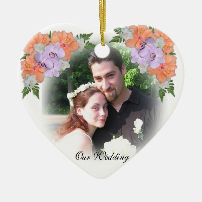 Bröllopsförmånen Tack för foto Ornament (Framsidan)