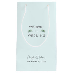 Bröllopsförmånlig isblått tropiskt Namn och datum