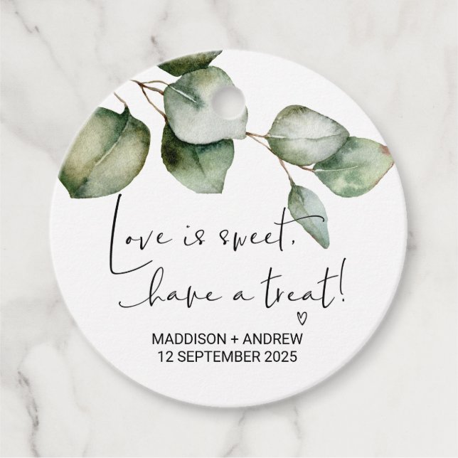 Bröllopsförmånlig Tack från Bride Groom Favor F Gåvor Etiketter (Framsida)