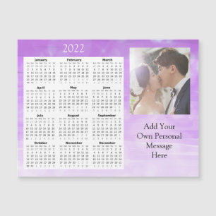 Bröllopsfoto 2022 Mini Kalender Magnetisk Inbjudan Inbjudningskort