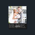 BRÖLLOPSFOTO DATUM herr och fru monokrom svart Canvastryck<br><div class="desc">av kat massard >>> WWW.SIMPLYSWEETPAPERIE.COM <<<</div>