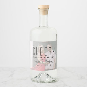 Bröllopsfoto Etikett för Spritflaska