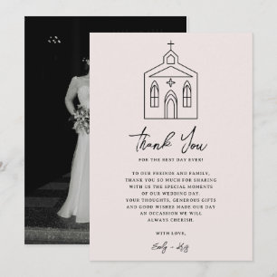 Bröllopsfoto från Coquette Pink Chapel Tack Kort