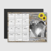 Bröllopsfoto Gula Solrosor Mini 2021 Kalender