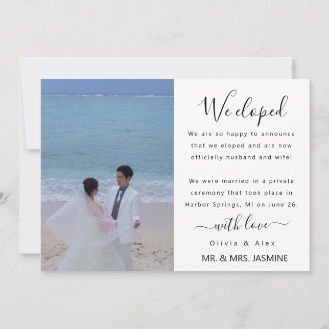 Bröllopsfoto  meddelande (Baksida)