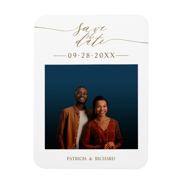 Bröllopsfoto Save The Date Magnet (Vertikal)