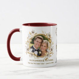 Bröllopsfoto Uppladdning Personlig Mugg, Bröllopsd Mugg