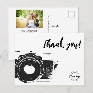 Bröllopsfotograf Anpassad logotyp Foto Vykort