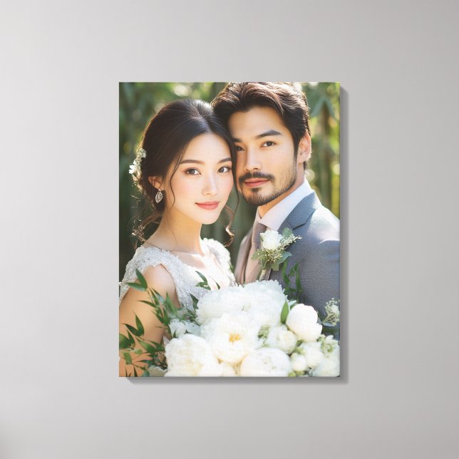 Bröllopsfotografi på canvas konst (Framsida)